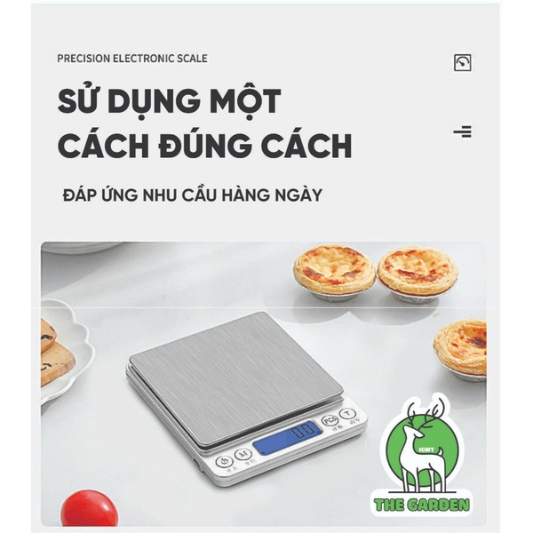Cân Tiểu Ly Điện Tử | Model i-2000 | Định lượng 3kg - 0.1g | Có đèn LED