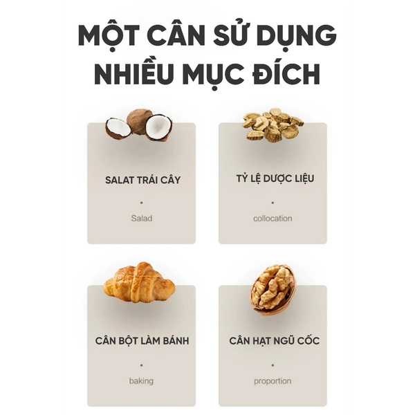 Cân Tiểu Ly Điện Tử | Model MSK-07 | Định lượng 3kg - 0.1g | Có đèn LED