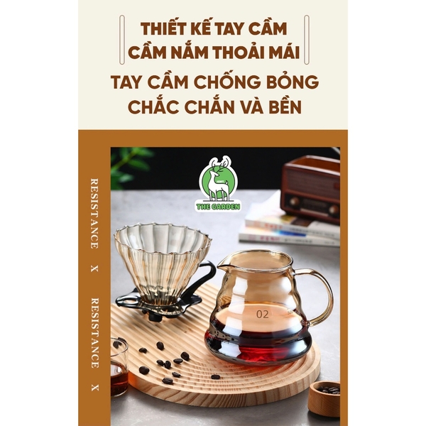 Bình pha cà phê V60  | Dung tích 600ml và 800ml