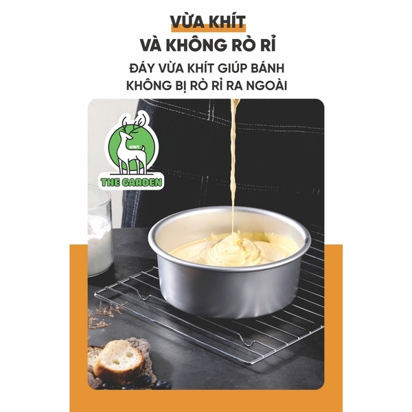 Khuôn nướng bánh tròn đế rời | Nhôm đúc | Nhiều kích thước