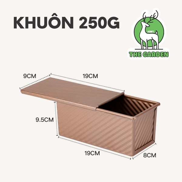 Khuôn nướng bánh mì gối, bánh sandwich  | Chất liệu thép Carbon chống dính | Loại 450g và 250g