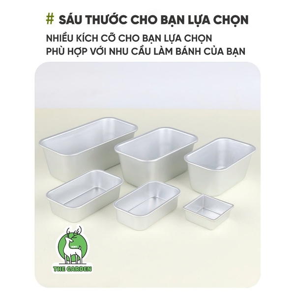 Khuôn loaf làm bánh mì hình chữ nhật | Nhôm đúc | A01, A02, A03, A04, A05