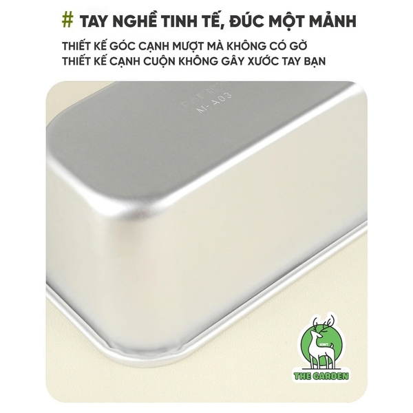 Khuôn loaf làm bánh mì hình chữ nhật | Nhôm đúc | A01, A02, A03, A04, A05