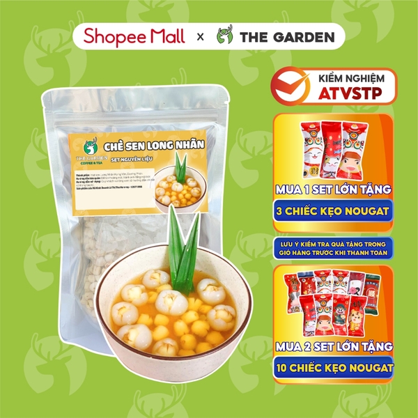 Set Chè Sen Long Nhãn THE GARDEN | Thành phẩm 30 chén