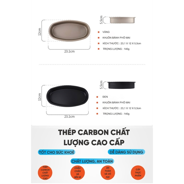 Khuôn nướng bánh mì hoa cúc hình oval | Thép carbon chống dính | Model D08