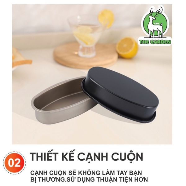 Khuôn nướng bánh mì hoa cúc hình oval | Thép carbon chống dính | Model D08