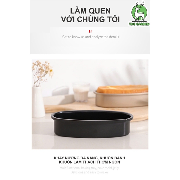 Khuôn nướng bánh mì hoa cúc hình oval | Thép carbon chống dính | Model D08