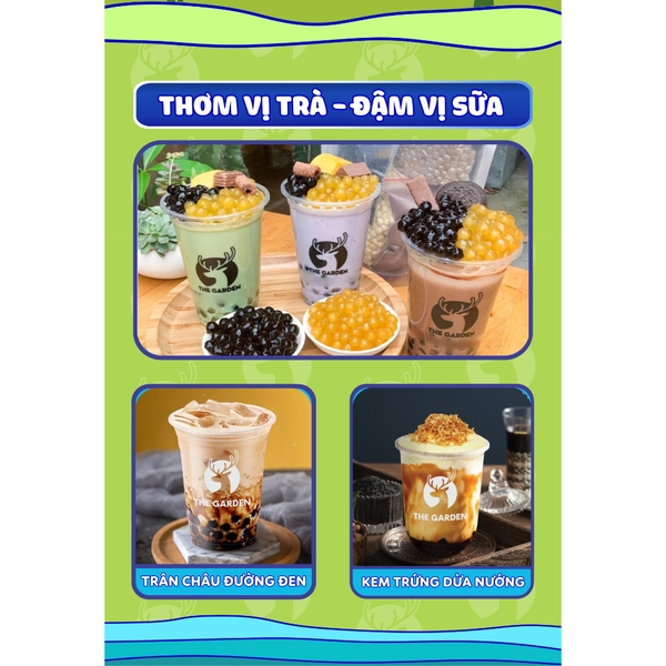 Set nguyên liệu trà sữa Tự Pha THE GARDEN | 30-35 Ly | Nhiều vị