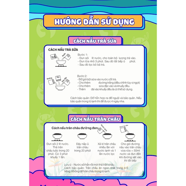 Set nguyên liệu trà sữa Tự Pha THE GARDEN | 30-35 Ly | Nhiều vị