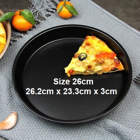 Khay nướng bánh Pizza | Thép carbon chống dính | Đường kính 16 - 18 - 20 - 23 - 26 cm