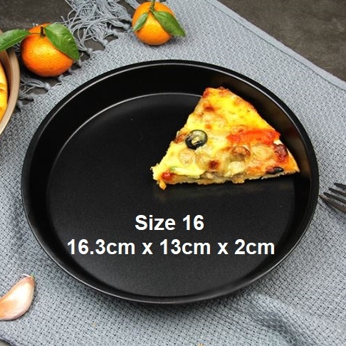 Khay nướng bánh Pizza | Thép carbon chống dính | Đường kính 16 - 18 - 20 - 23 - 26 cm