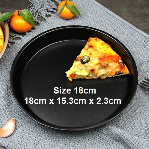 Khay nướng bánh Pizza | Thép carbon chống dính | Đường kính 16 - 18 - 20 - 23 - 26 cm