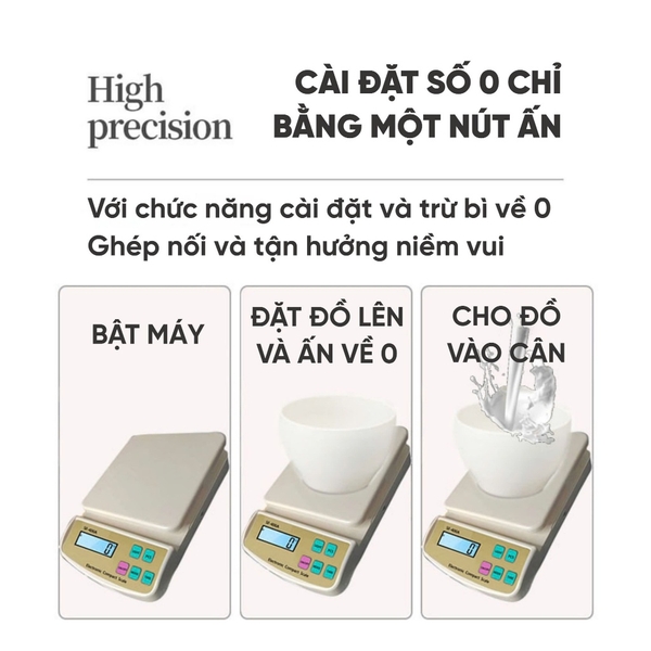 Cân Tiểu Ly Điện Tử | Model SF400A Nâng Cấp | Định lượng 5kg - 1g | Có đèn LED | Sạc điện