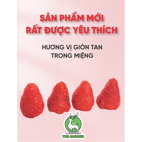 Dâu tây sấy giòn THE GARDEN | Túi 500GR