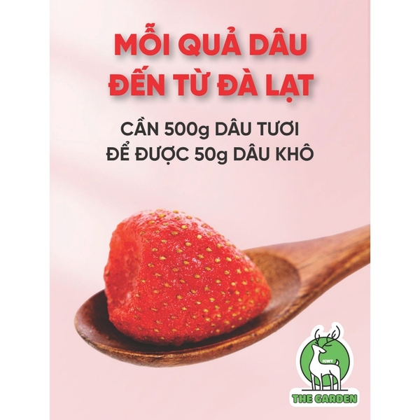 Dâu tây sấy giòn THE GARDEN | Túi 500GR