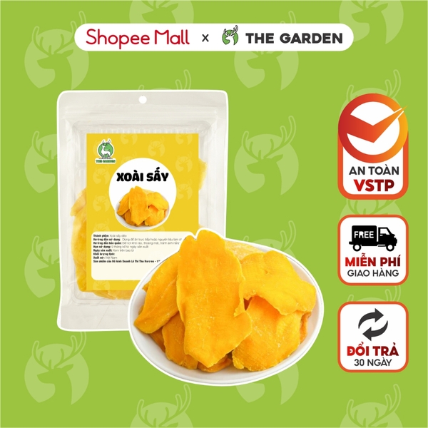 Xoài sấy dẻo nguyên miếng 500GR - THE GARDEN