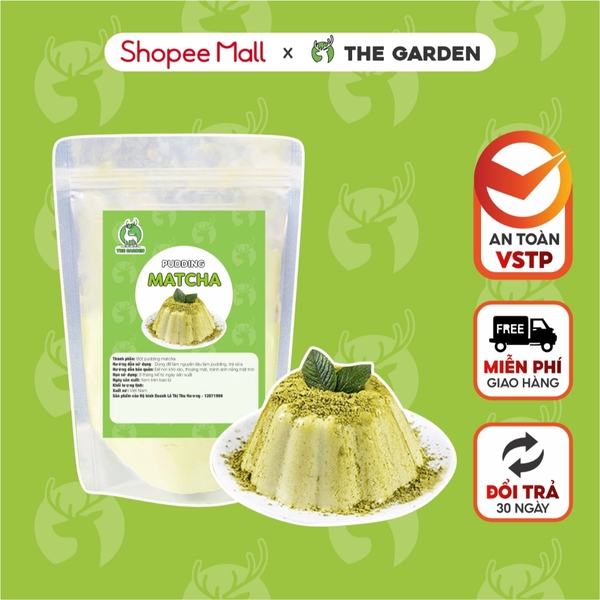 Bột Pudding Trứng THE GARDEN | Nhiều vị Socola, Matcha, Dâu, Khoai Môn | Gói 100g