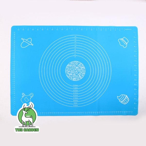 Thảm nhào bột | Chất liệu silicon chống dính | kích thước 40cm x 50cm | Màu hồng, xanh xương, xanh lá cây