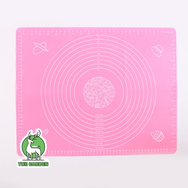 Thảm nhào bột | Chất liệu silicon chống dính | kích thước 40cm x 50cm | Màu hồng, xanh xương, xanh lá cây