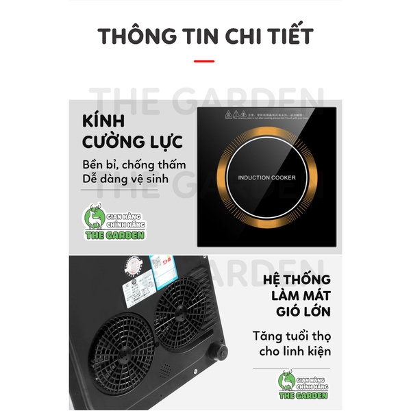 Bếp từ công nghiệp 3500W GREENFIRE GF-3500 PLUS