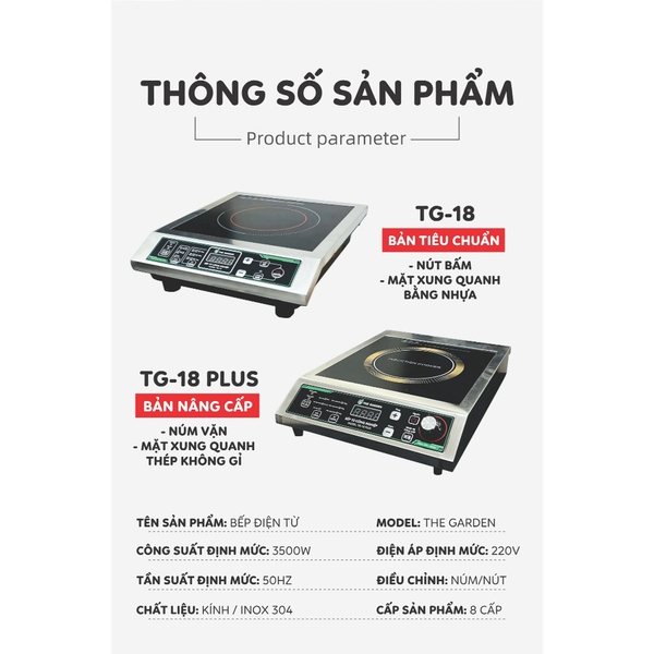 Bếp từ công nghiệp 3500W GREENFIRE GF-3500 PLUS