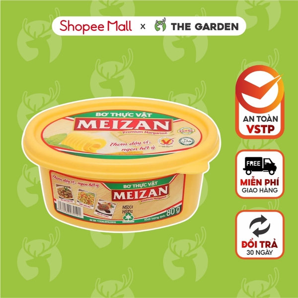 Bơ thực vật Meizan THE GARDEN hộp 80g làm kẹo
