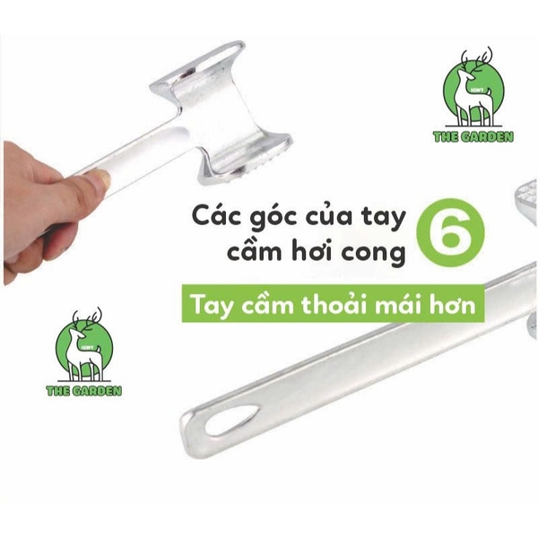 Búa đập đá | Chất liệu inox | Chiều dài 20cm