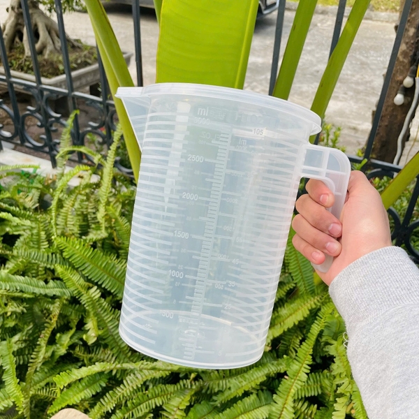 Ca đong nhựa | Dung tích 3000ml | Có nắp