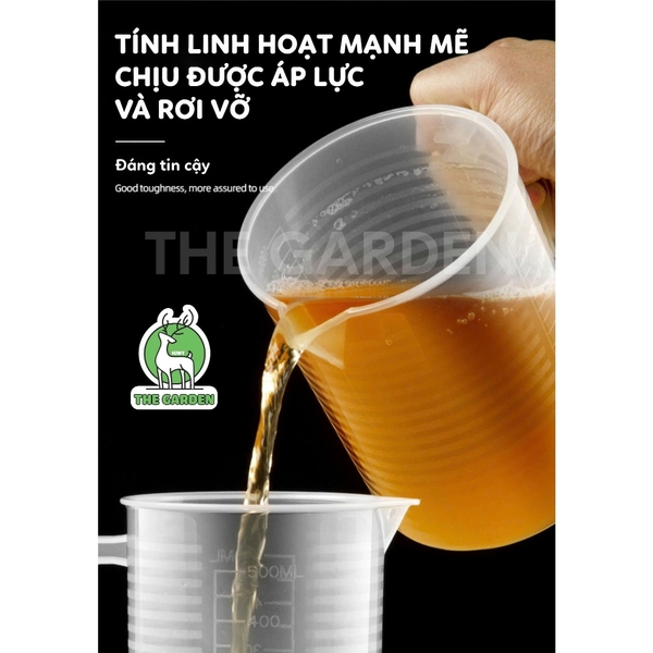 Ca đong nhựa | Dung tích 500ml | Có nắp