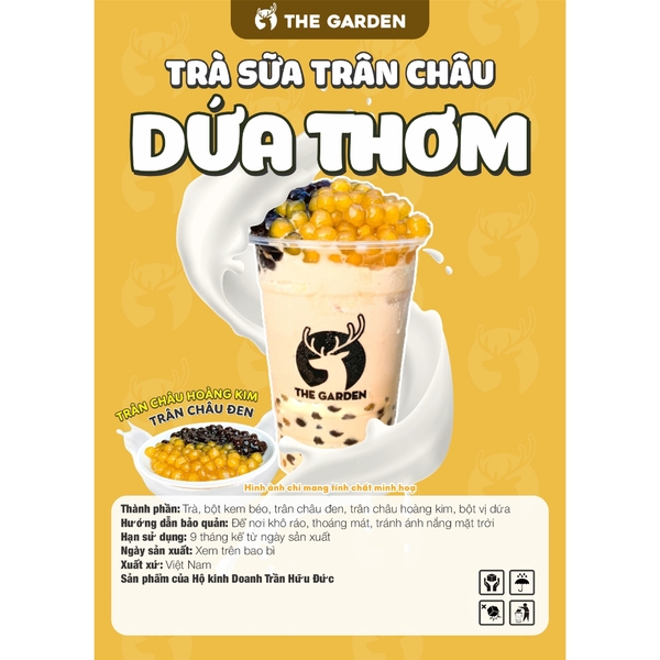 Set nguyên liệu trà sữa Tự Pha THE GARDEN | Thành phẩm 6-8 ly | Nhiều vị