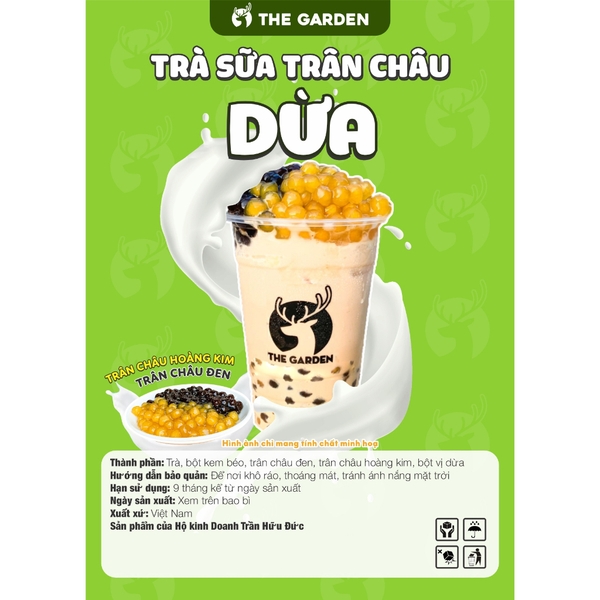 Set nguyên liệu trà sữa Tự Pha THE GARDEN | Thành phẩm 6-8 ly | Nhiều vị