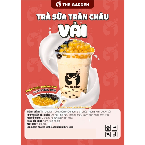 Set nguyên liệu trà sữa Tự Pha THE GARDEN | Thành phẩm 6-8 ly | Nhiều vị