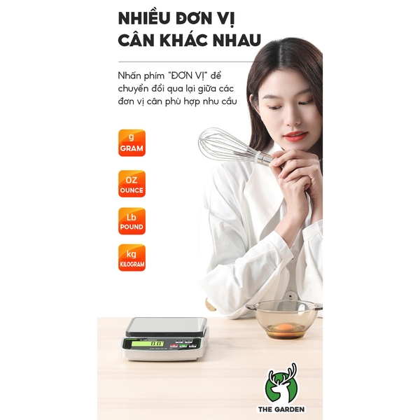 Cân Tiểu ly Điện Tử chống nước | Model TG-07 | Định lượng 3kg-0.1g | Có đèn LED | Sạc điện