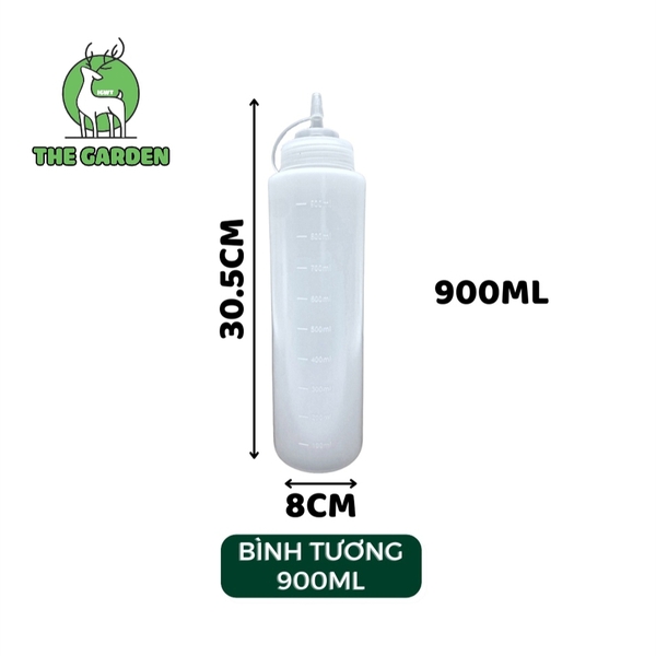 Bình Nhựa Đựng Tương, Sirup, Nước Sốt, Chai lọ đựng siro | Nhiều Dung Tích | Có Vạch Chia | Hình tròn