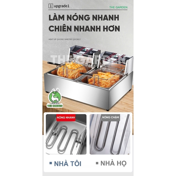 Bếp chiên ngập dầu nhúng điện SUNNY SN-01S | Dung tích 12L | Công suất 3000W