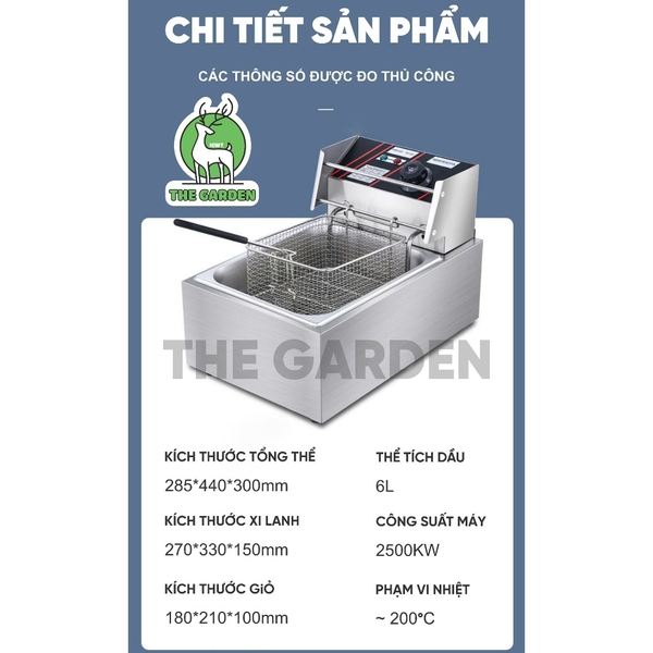 Bếp chiên ngập dầu nhúng điện SUNNY SN-01S | Dung tích 12L | Công suất 3000W