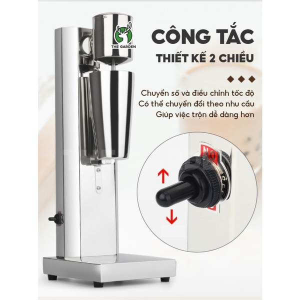 Máy khuấy trà - lắc sữa - đánh sữa MilkShake THE GARDEN IGWT MS-1 - 2 đầu đánh - 2 tốc độ