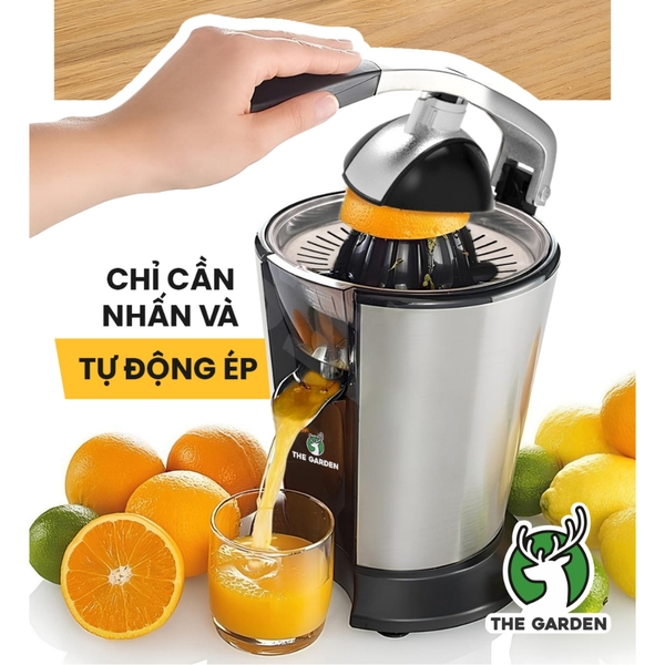 Máy Ép Cam, Máy Vắt Cam Chuyên Dụng THE GARDEN TG-160 công suất 160W, vắt kiệt bã