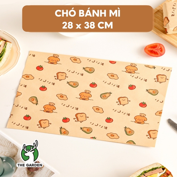 Giấy báo gói bánh sandwich | Kích thước 28x38cm | Combo 50