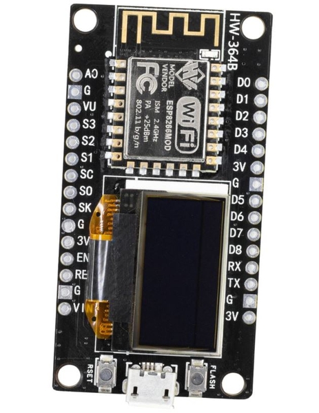 Kít RF thu phát Wifi ESP8266 NodeMCU Oled 0.96inch | Thế Giới Module