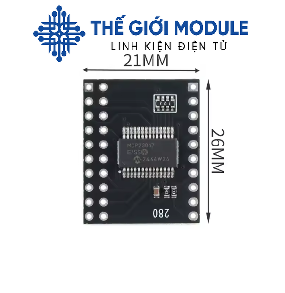 Module Mở Rộng I/O Giao Tiếp I2C MCU-2317 MCP23017 | Thế Giới Module