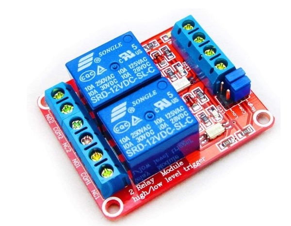 Module 2 relay với opto cách ly 12V | Thế Giới Module