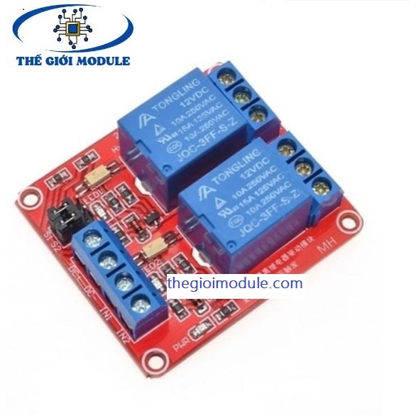 Module 2 relay với opto cách ly 24V | Thế Giới Module