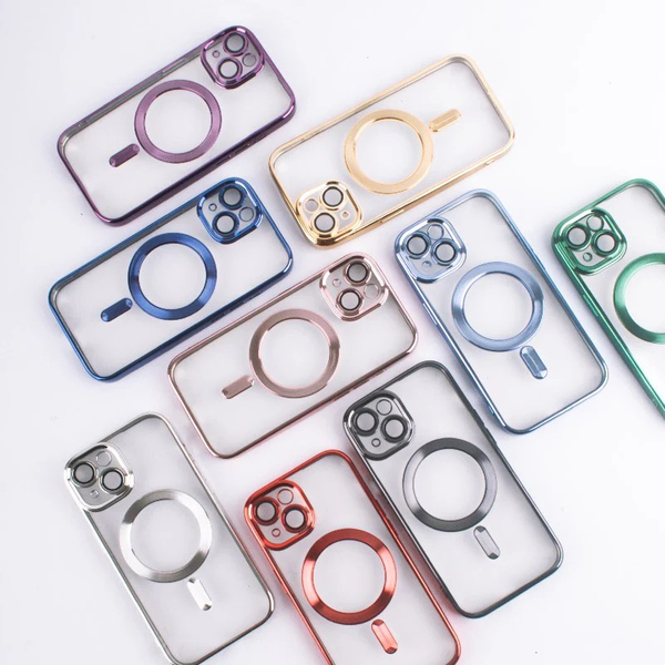 Luxury clear magnetic Magsafe case for iPhone full series magnet case support wireless charging phone cases for iPhone