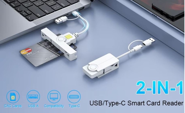 ID Chip Smart Card Reader Writer USB A USB C Credit Smart Card Reader