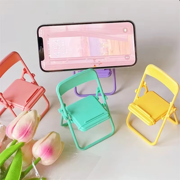 Foldable Lazy Mobile Phone Holder Cute Sweet Creative Desktop Mini Chair Stand Can Be Used As Decorative Ornaments
