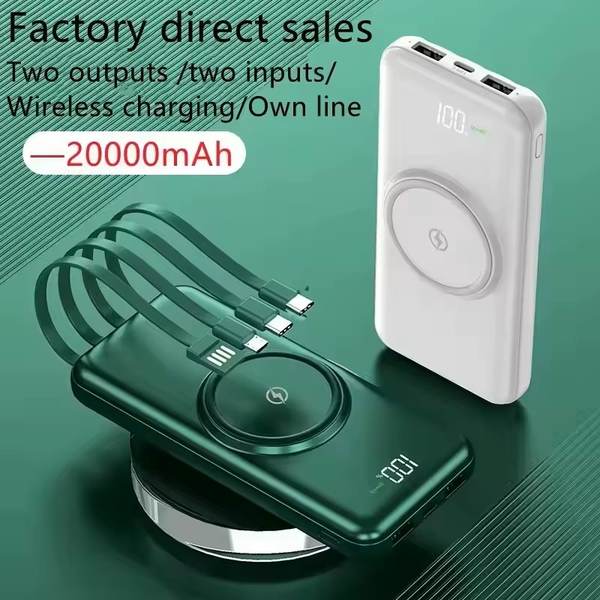 Fast Quick Charge 20000Mah Power Banks Mobile Phone Portable Powerbank 20000Mah Charger Wireless Power Bank