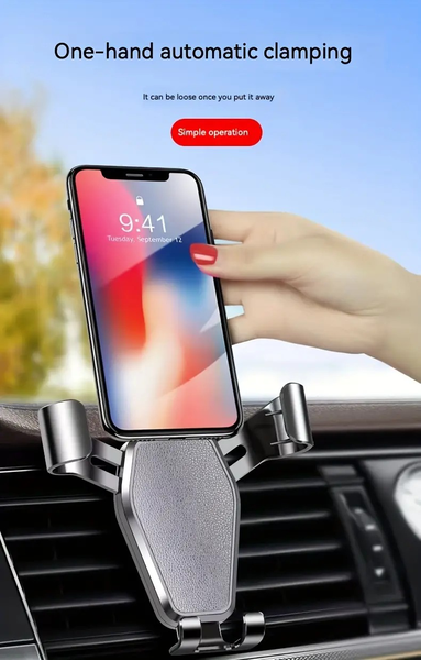 Car Navigation Mobile Phone Holder Car Air Outlet Anti Shaking Gravity Car Holder Factory Wholesale Mobile Phone Holder