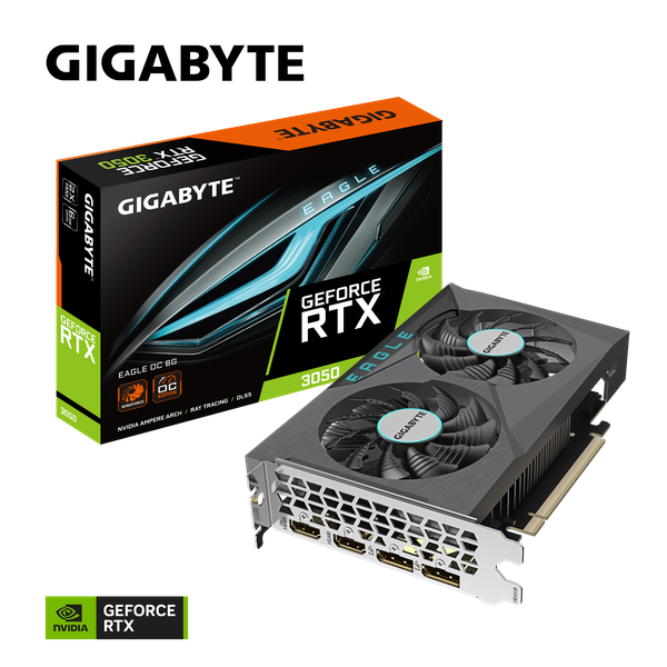 Card màn hình GIGABYTE GeForce RTX 3050 EAGLE OC 6G (GV-N3050EAGLE OC-6GD)