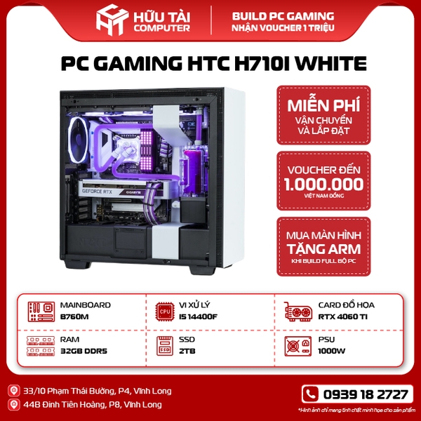 PC Gaming HTC H710i White B760M i5 14400F Giá rẻ tại Vĩnh Long